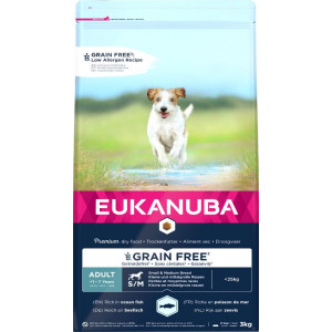 Eukanuba Adult S/M Getreidefrei Meeresfisch Hundefutter 12 kg