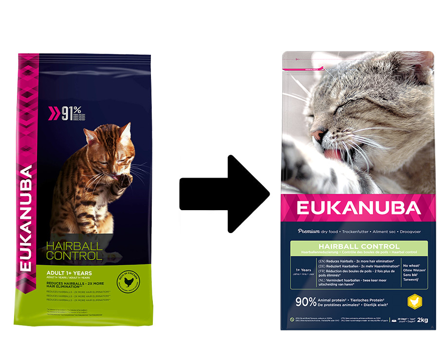 Eukanuba Adult Hairball Control Huhn Katzenfutter