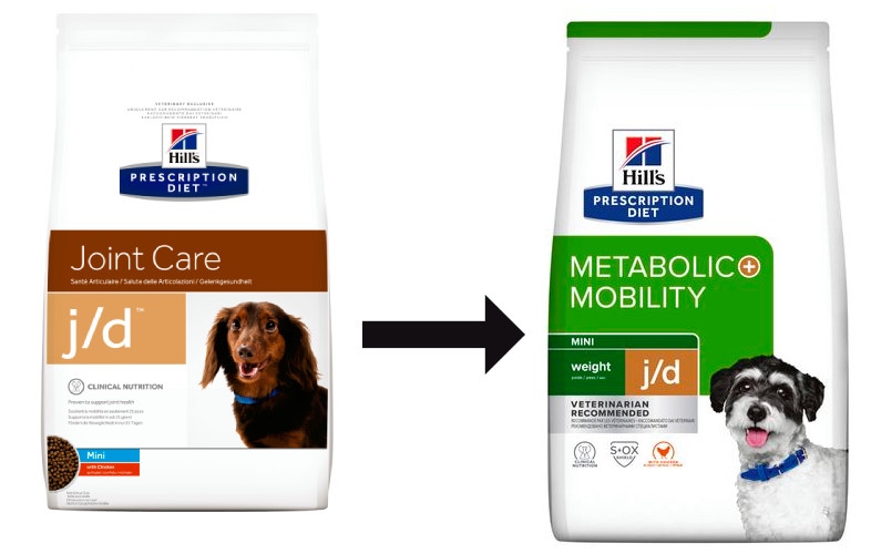 Hill's Prescription Diet J/D Weight Metabolic + Mobility Mini hondenvoer met kip