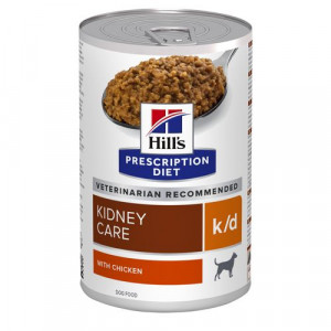 Hill’s Prescription Diet K/D Kidney Care Hundefutter mit Huhn (Dose) 2 Paletten (24 x 370 g)