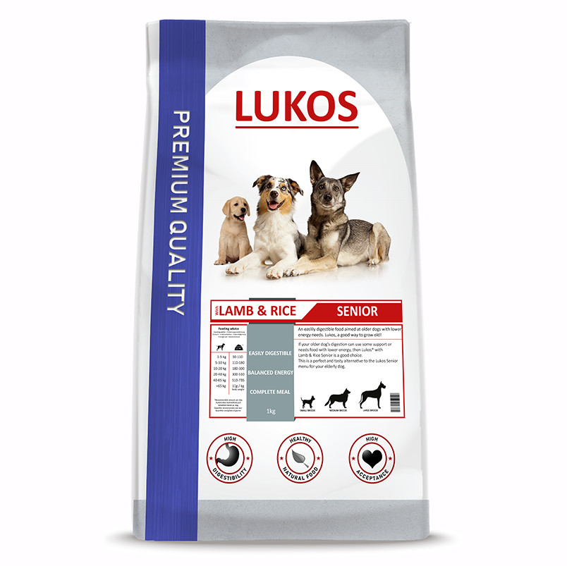 Lukos Adult Senior met lam & rijst - premium hondenvoer
