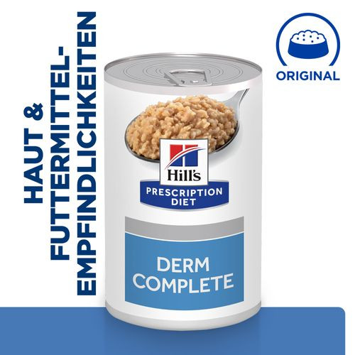 Hill's Prescription Diet Derm Complete nat hondenvoer (370 g blik)