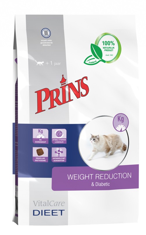 Prins Vitalcare Dieet Weight Reduction & Diabetic voor de kat