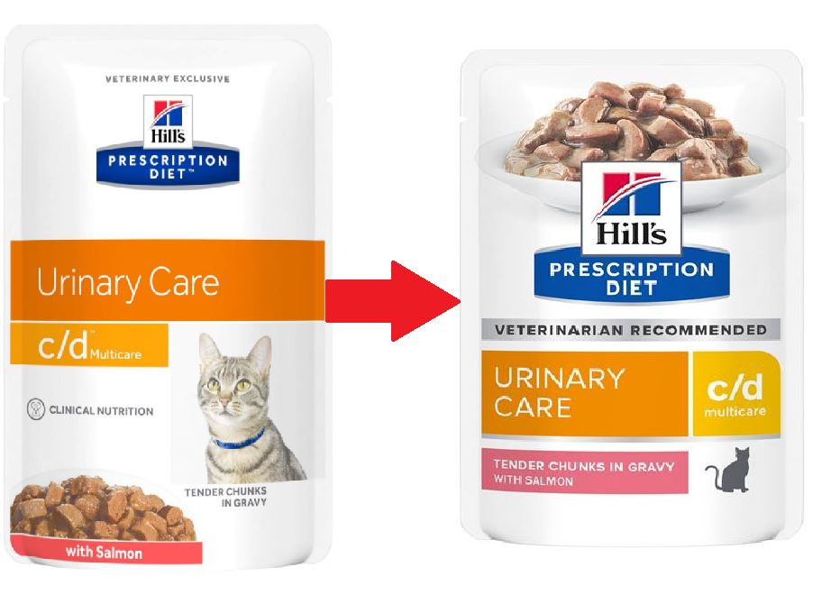 Hill's Prescription C/D Multicare Urinary Care Nassfutter für Katzen mit Lachs (Beutel)