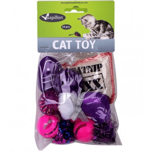 Katzenspielzeug Set 10-teilig Violett