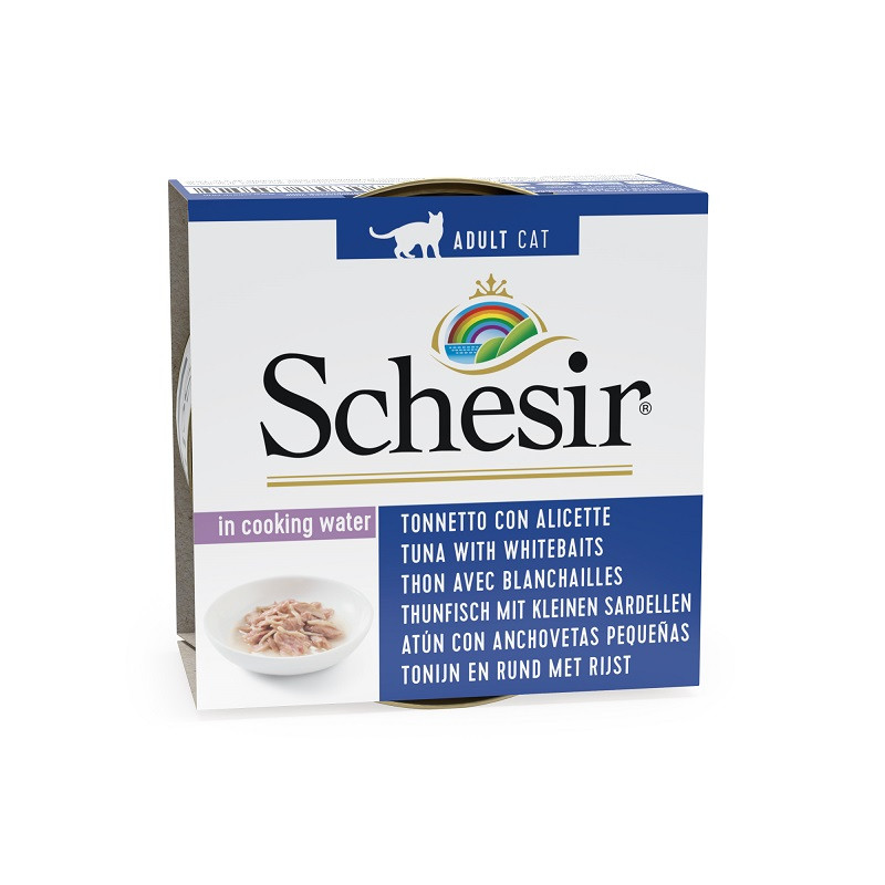 Schesir Thunfisch und kleinen Sardellen mit Reis natural style für Katzen