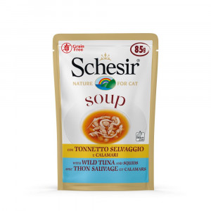 Schesir Cat Soup Wilde Tonijn & Inktvis