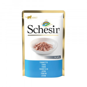 Schesir Thunfisch (Gelee) (Gelee) Nassfutter Katze (Beutel 85 g) 2 Kartons (40 x 85 g)