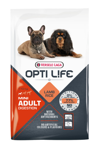 Opti Life Mini Adult Digestion Hundefutter mit viel Lamm&Reis