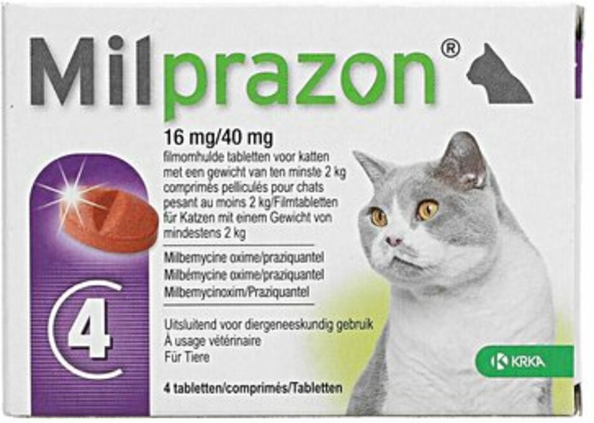 Milprazon Ontwormingstabletten voor de kat  (2-8 kg)