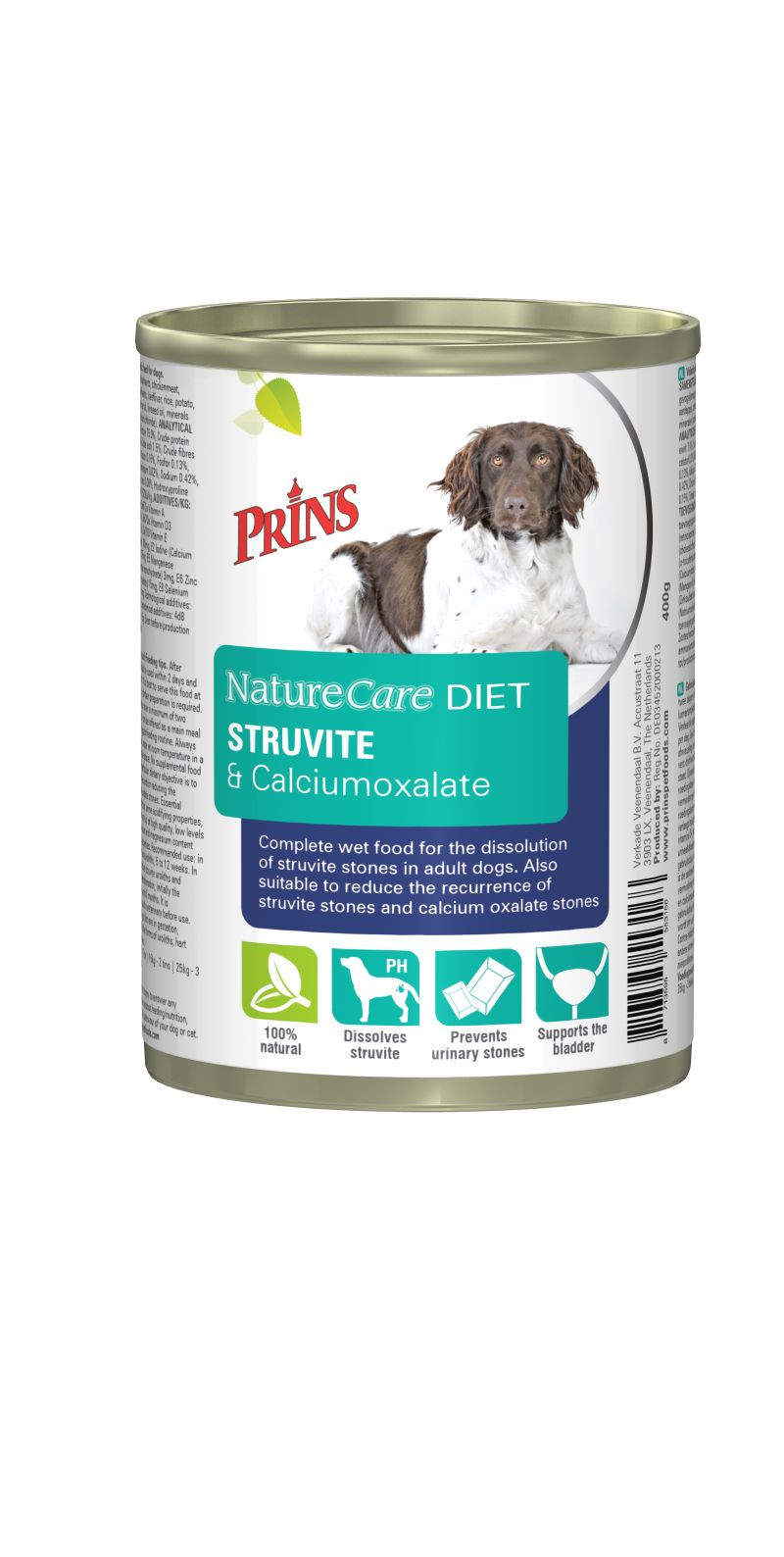Prins NatureCare Diet Struvite & Calciumoxalate natvoer hond