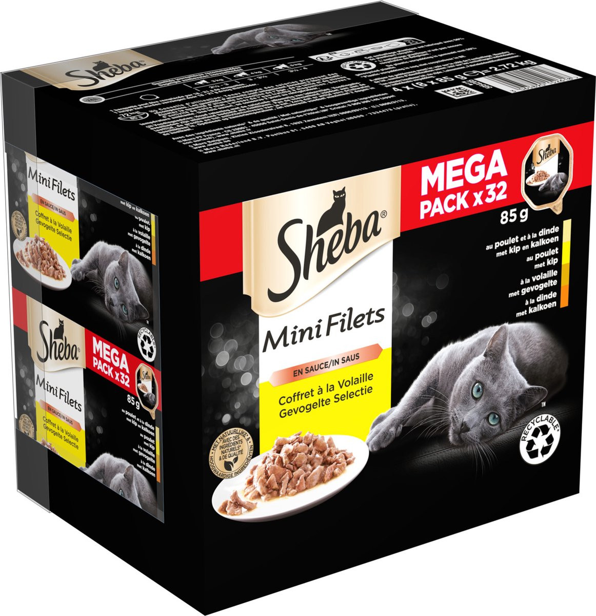 Sheba Mini Filets mit Geflügel Multipack KatzenNassfutter