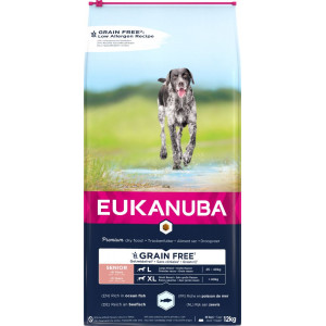 Eukanuba Senior Large mit Meeresfisch getreidefreies Hundefutter 12 kg
