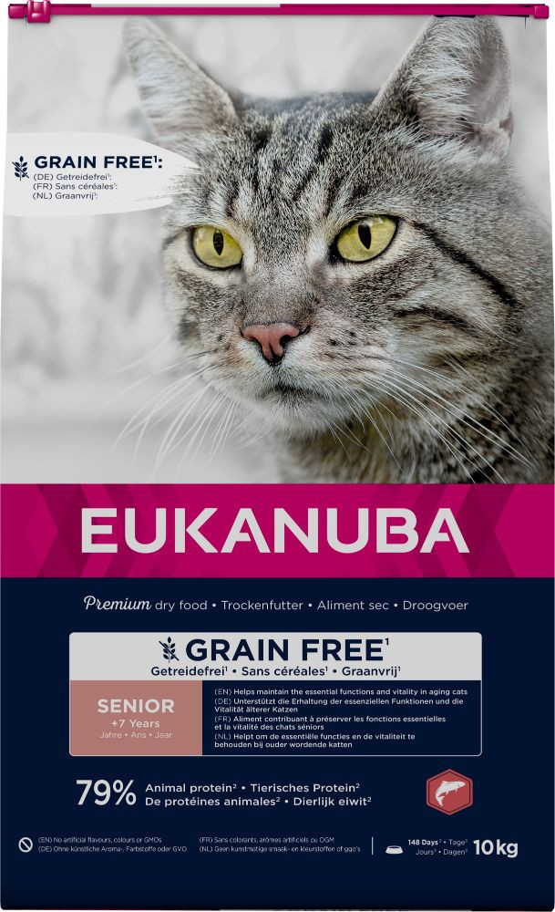 Eukanuba Senior met zalm graanvrij kattenvoer