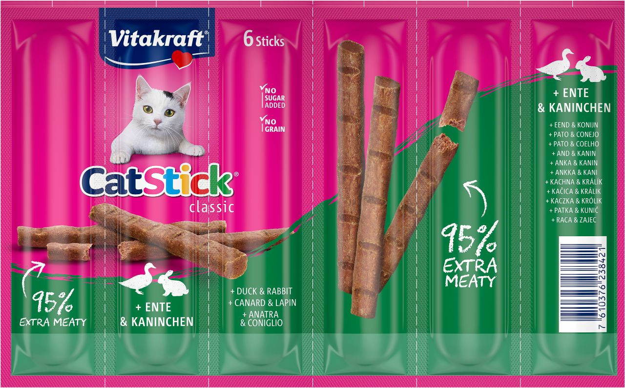 Vitakraft Catstick Classic mit Ente & Kaninchen Katzensnack