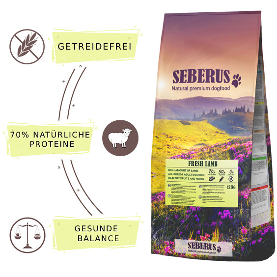 Seberus Fresh Lamb - natürliches, getreidefreies Hundefutter