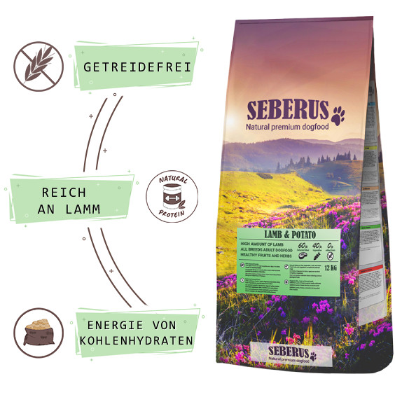 Seberus Lamb & Potato - natürliches, getreidefreies Hundefutter