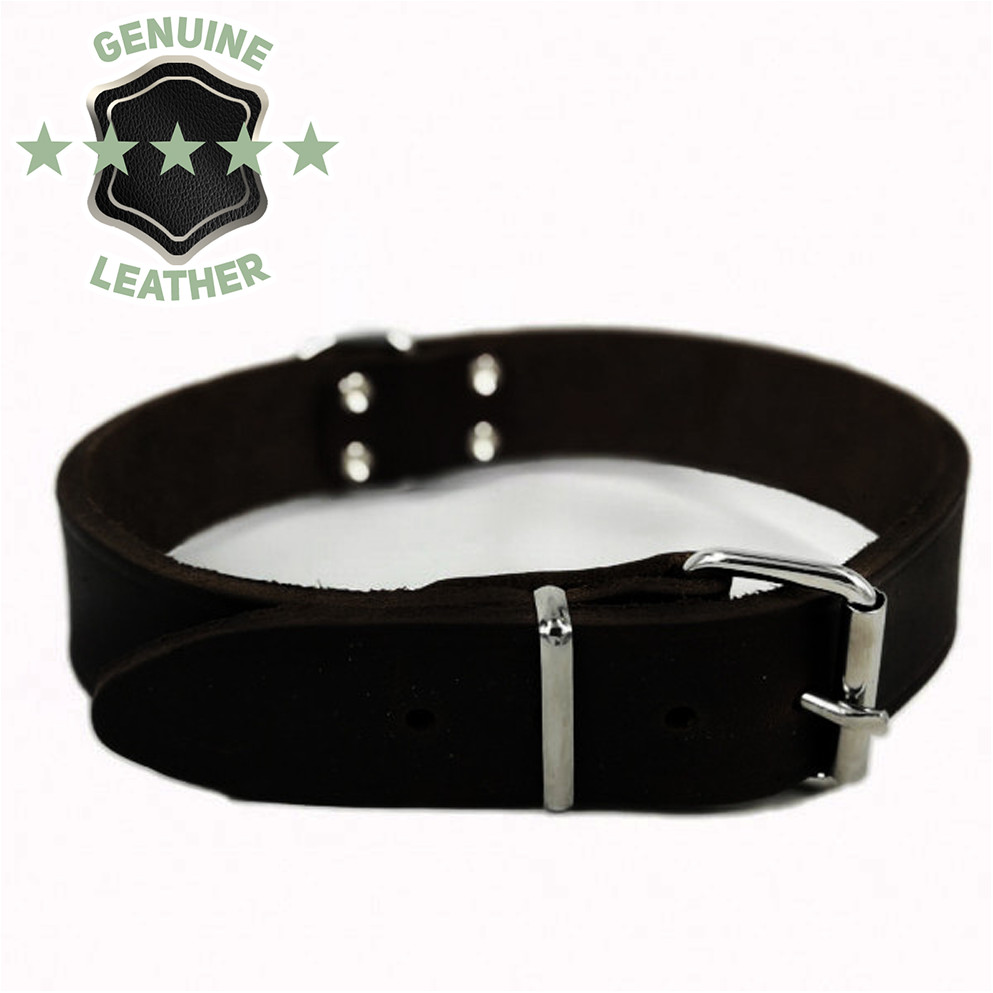 Lederhalsband Schwarz