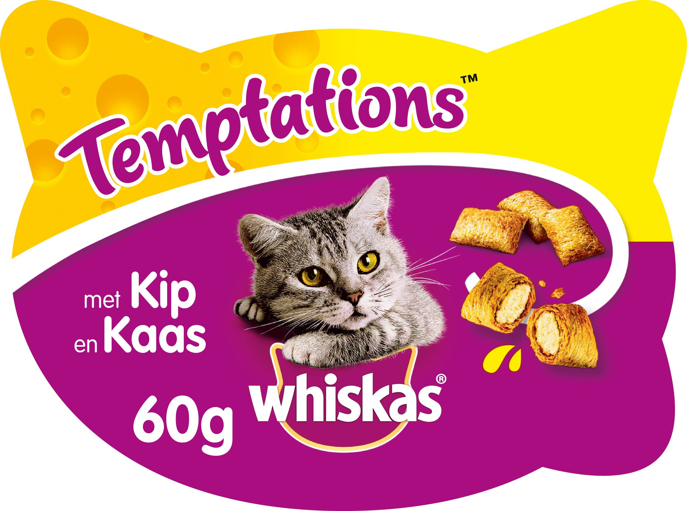 Whiskas Temptations mit Huhn und Käse