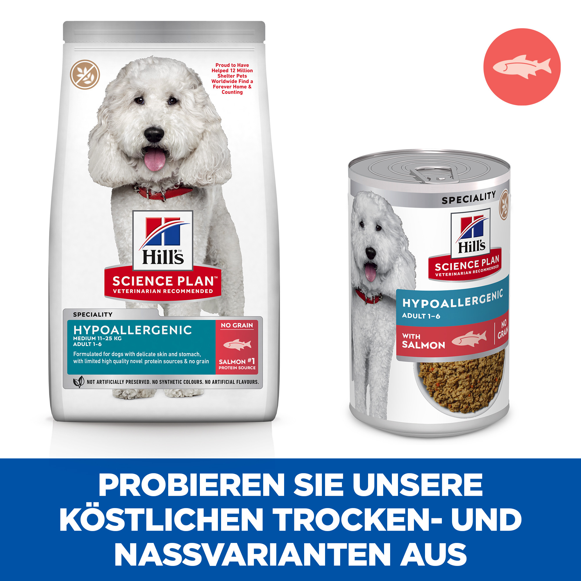 Hill's Adult Hypoallergenic nat hondenvoer met zalm