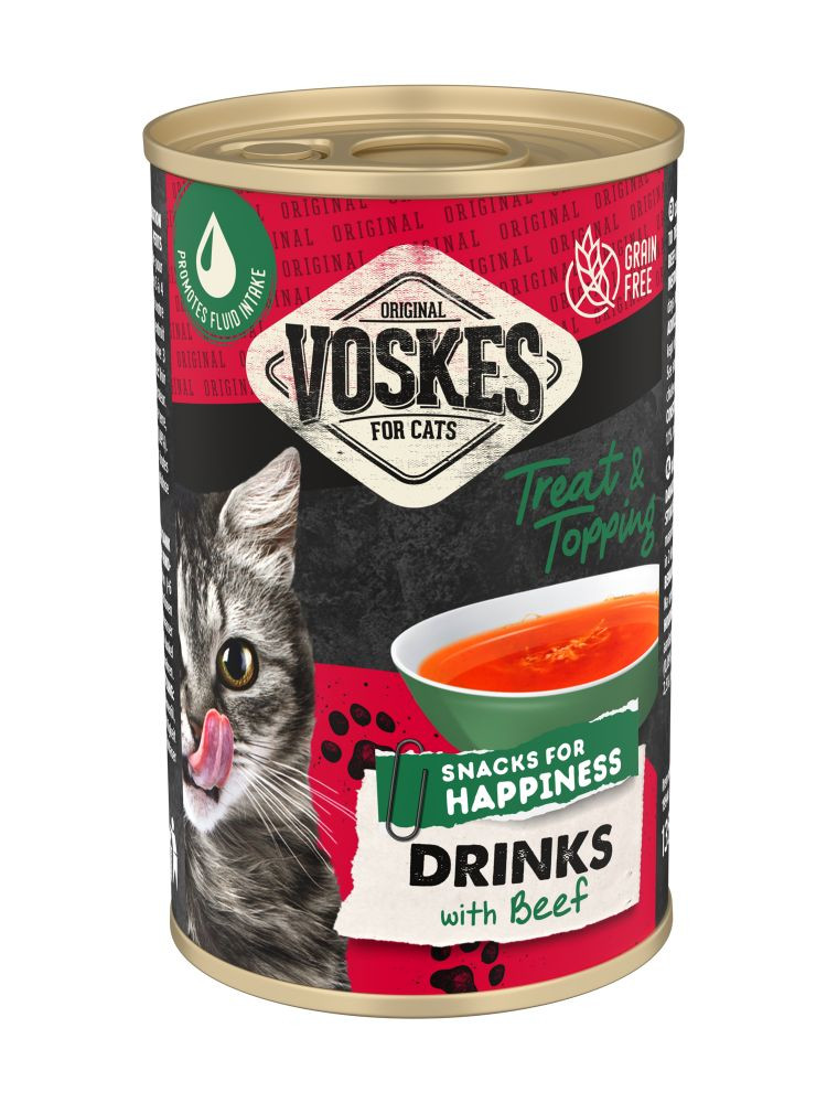 Voskes Drink met rund kattensnack (135 ml)