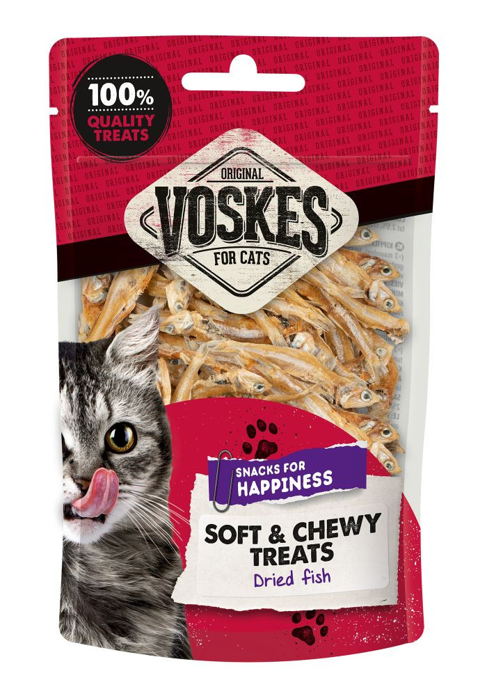 Voskes gedroogde vis Soft & Chewy kattensnack (60 g)