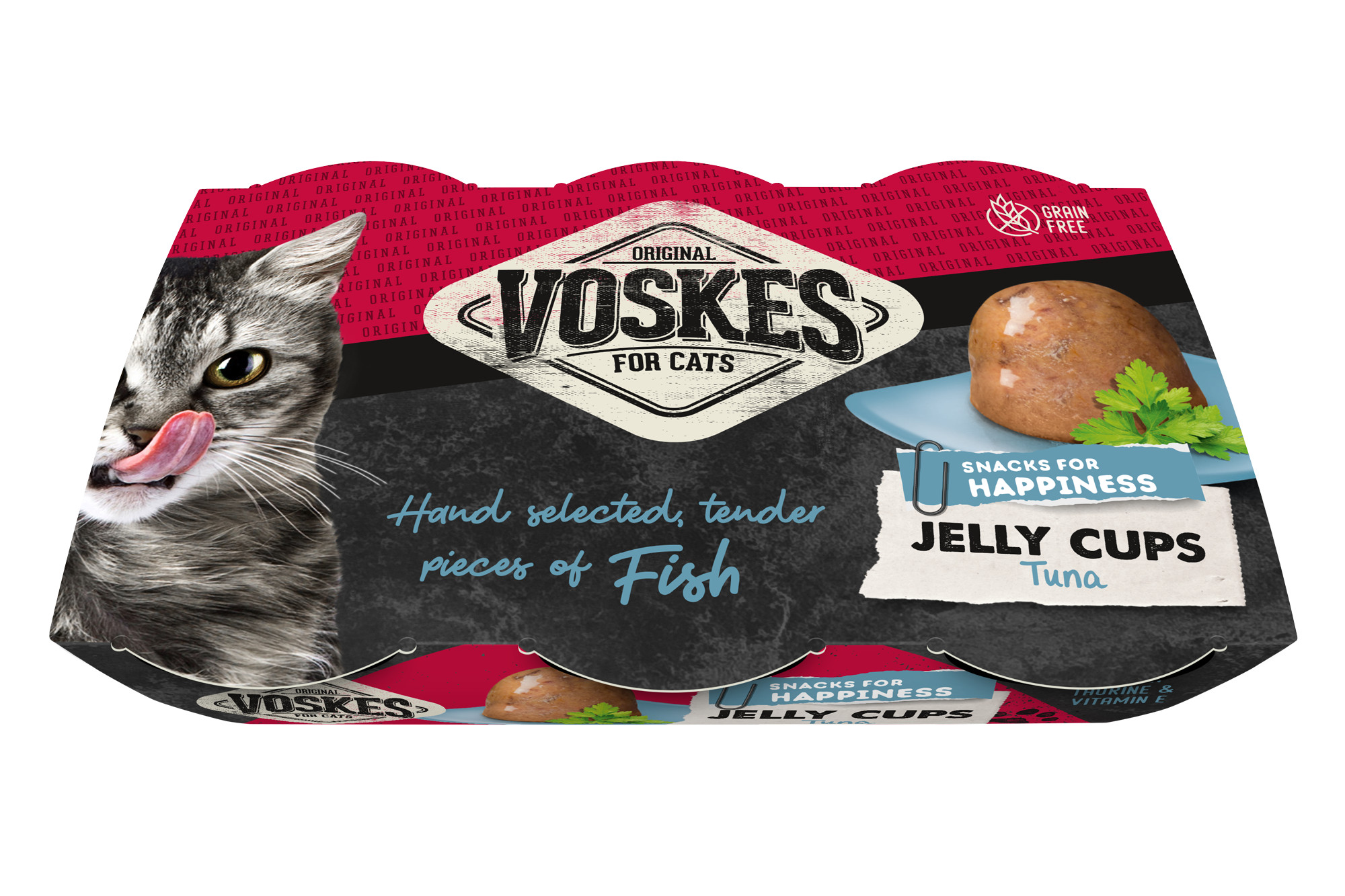 Voskes Jelly Cups tonijn kattensnack (6x25 g)