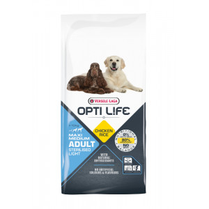 Opti Life Adult Light Medium/Maxi Hundefutter mit viel Huhn & Reis