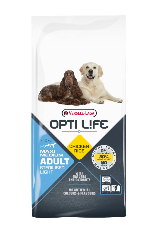 Opti Life Adult Sterilised Light Medium/Maxi Hundefutter