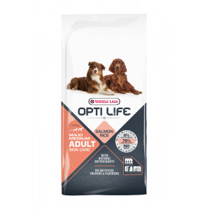 Opti Life Adult Skincare Medium/Maxi Hundefutter mit viel Lachs&Reis