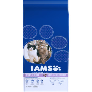 Iams Multi-Cat Huhn mit Lachs Katzenfutter