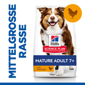 Hill's Mature Adult 7+ Medium mit Huhn Hundefutter
