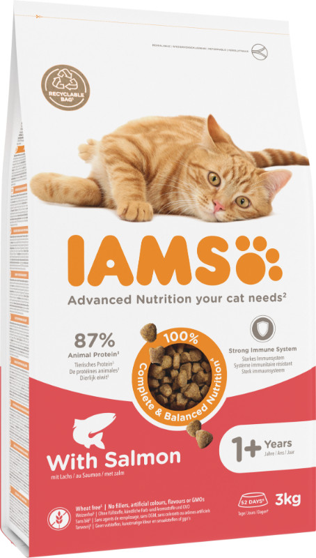 Iams For Vitality Adult Zalm kattenvoer