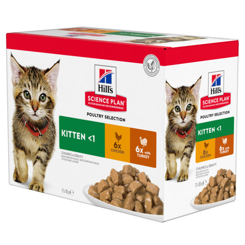 Hill's Kitten Poultry Selection Combi Huhn Truthahn Katzen-Nassfutter