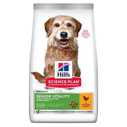 Hill's Mature Adult Senior Vitality Small Mini Hundefutter mit Huhn