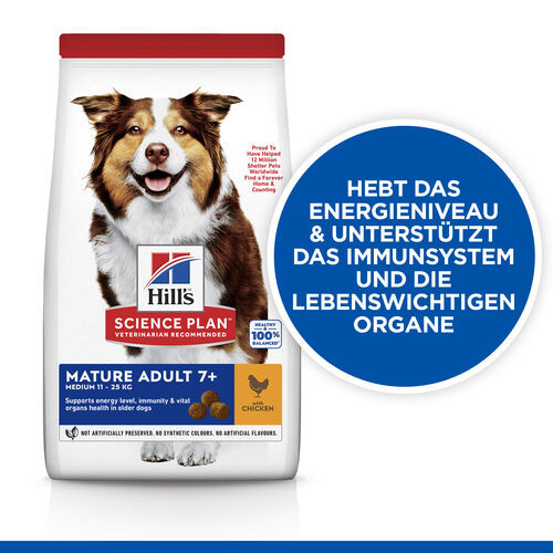 Hill's Mature Adult 7+ Medium mit Huhn Hundefutter