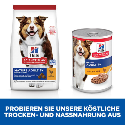 Hill's Mature Adult 7+ Medium mit Huhn Hundefutter