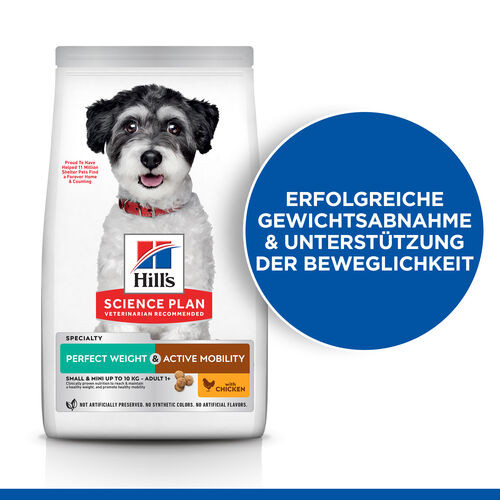 Hill's  Adult Small&Mini Perfect Weight & Active Mobility mit Huhn Hundefutter