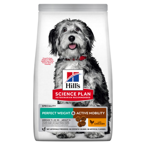 Hill's Adult Medium Perfect Weight & Active Mobility mit Huhn Hundefutter