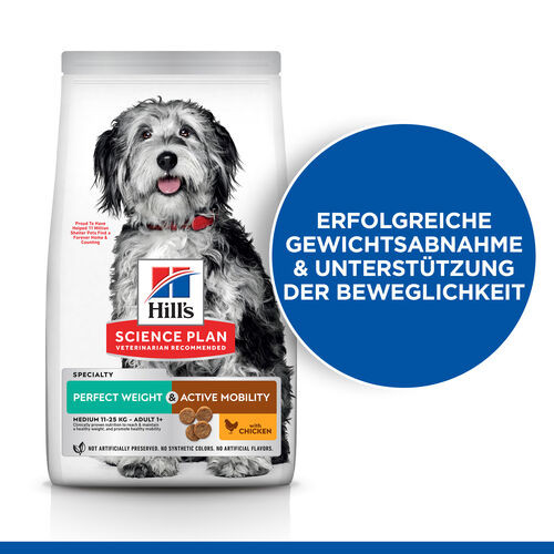 Hill's Adult Medium Perfect Weight & Active Mobility mit Huhn Hundefutter