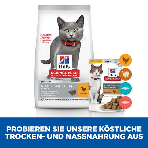 Hill's Kitten Sterilised Katzenfutter mit Huhn