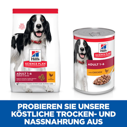 Hill's Adult Huhn Hundefutter (in Dosen 370g)