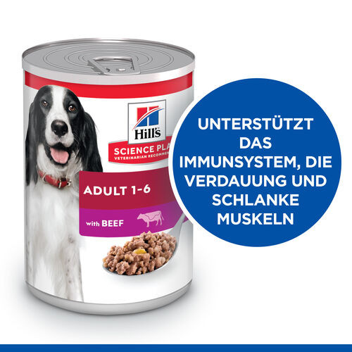 Hill's Adult Rind Hundefutter (in Dosen 370g)