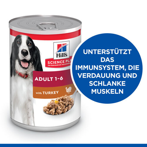 Hill's Adult mit Truthahn Hunde-Nassfutter (Dosen 370gr)