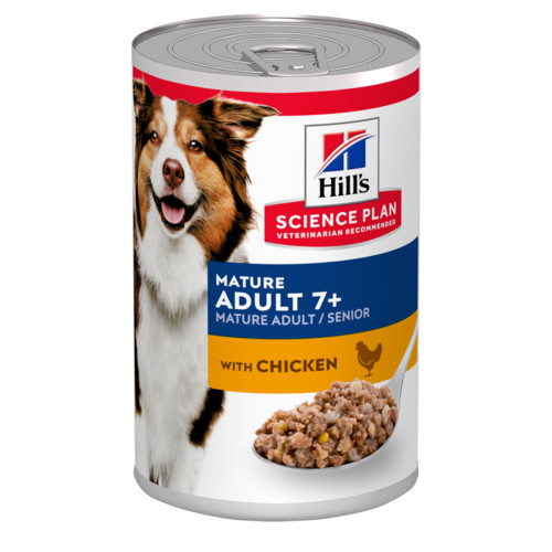 Hill's Mature Adult 7+ mit Huhn Hunde-Nassfutter (Dosen 370g)