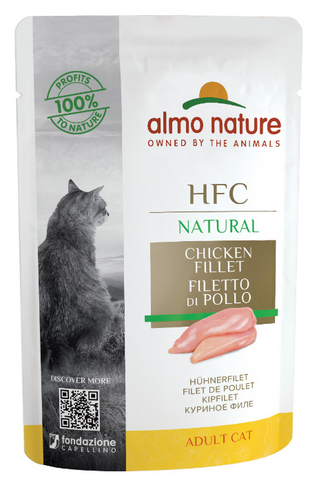 Almo Nature HFC Natural Hühnerfilet Katzen-Nassfutter (24 x 55 g)