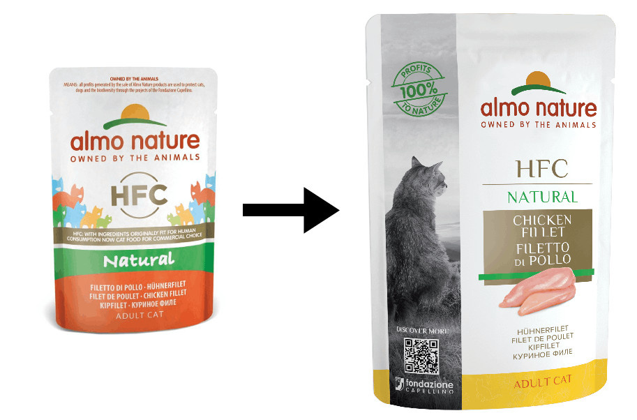 Almo Nature HFC Natural Hühnerfilet Katzen-Nassfutter (55 g)