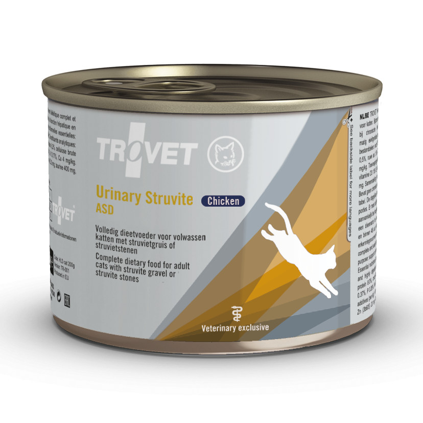 Trovet Urinary Struvite ASD met kip natvoer kat blikjes