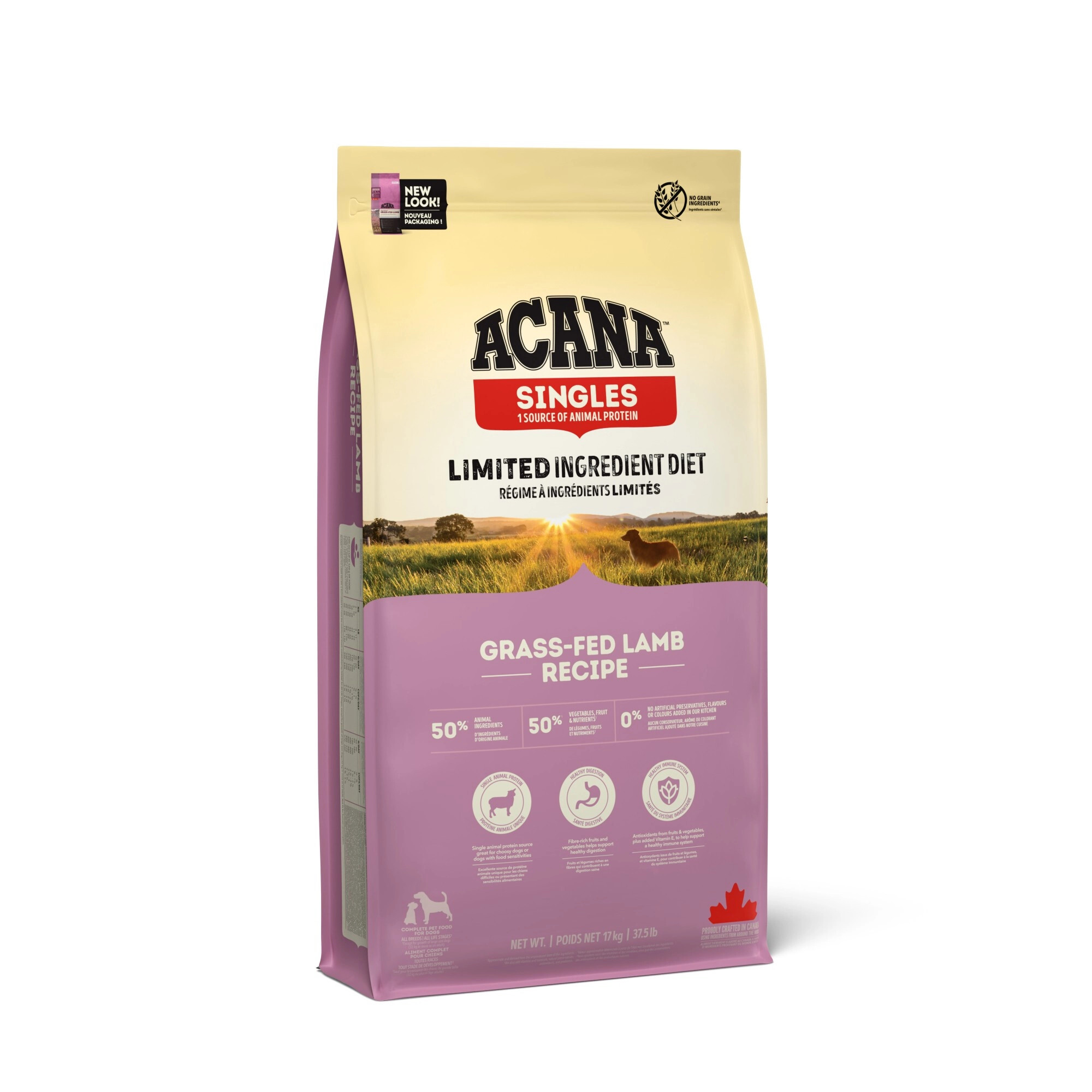 Acana Singles Grass Fed Lamm Hundefutter