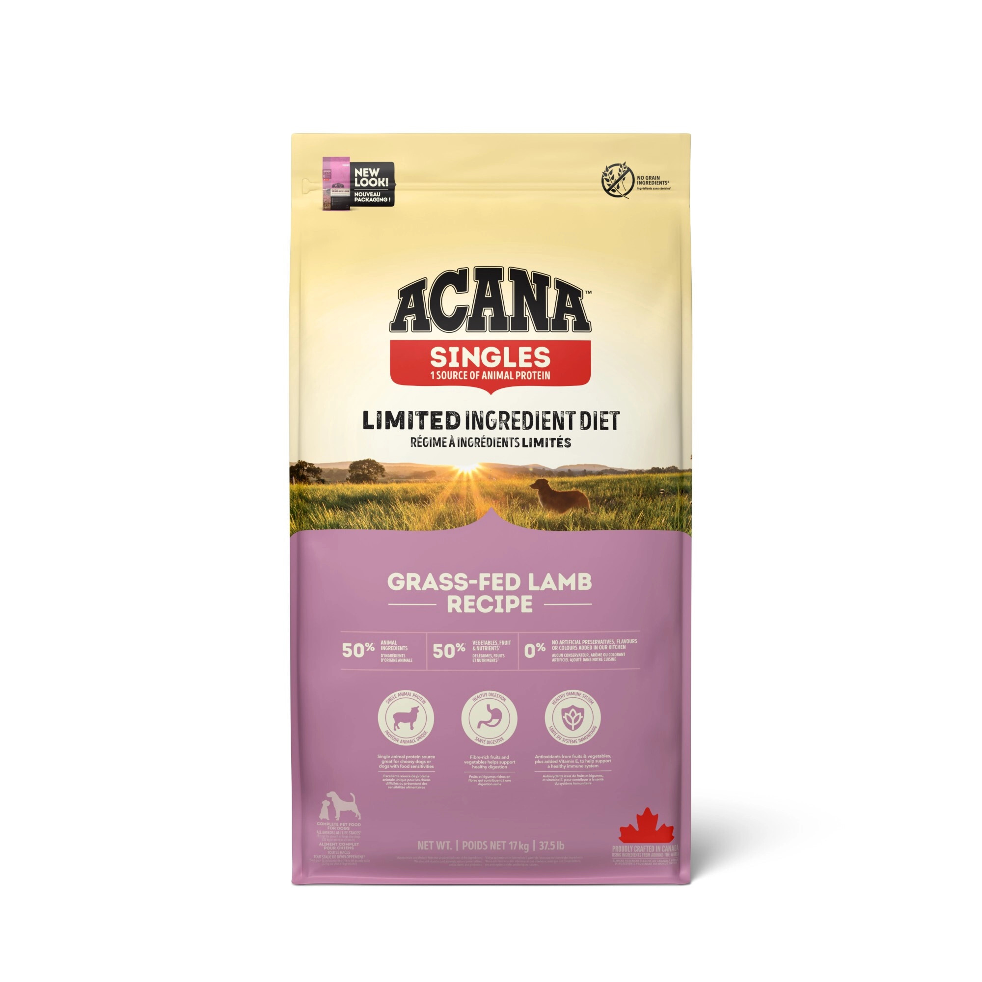 Acana Singles Grass Fed Lamm Hundefutter